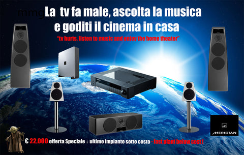 Meridian sistema con dsp3200+g61r+dsp5200+dsp5200hc+stands
